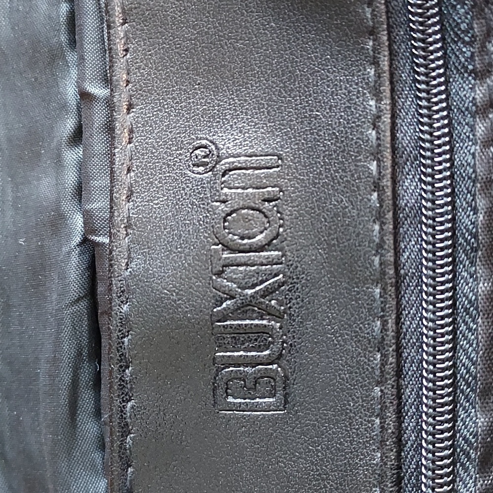 BUXTON BLACK LEATHER BACKPACK BAG - Picture 10 of 12